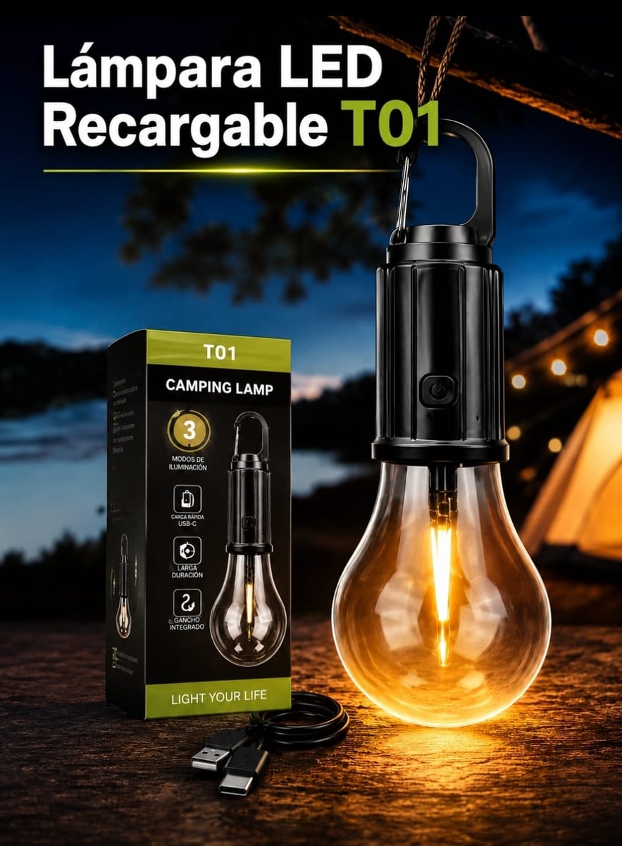 Lámpara LED Recargable T01