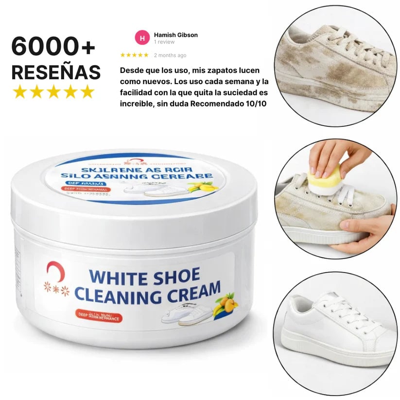 Crema Limpiadora Calzado - ¡Tus zapatos blancos como el primer día!