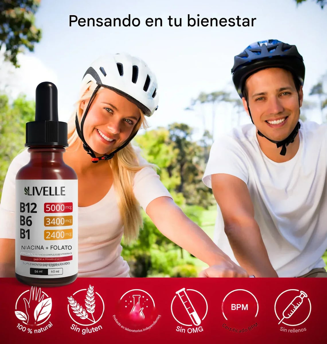 🔥SUPLEMENTO LÍQUIDO DE VITAMINA B12 CON FRAMBUESA🔥- OFERTA-ENVIO GRATIS🎁