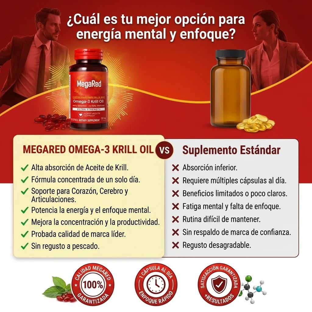 MegaRed® Omega-3 + Krill - Cuida tu corazón, mente y articulaciones 