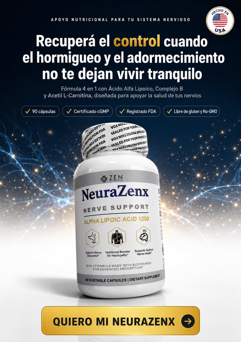 NeuraZenx 90 Cápsulas - Apoyo y tratamiento para la Neuropatía