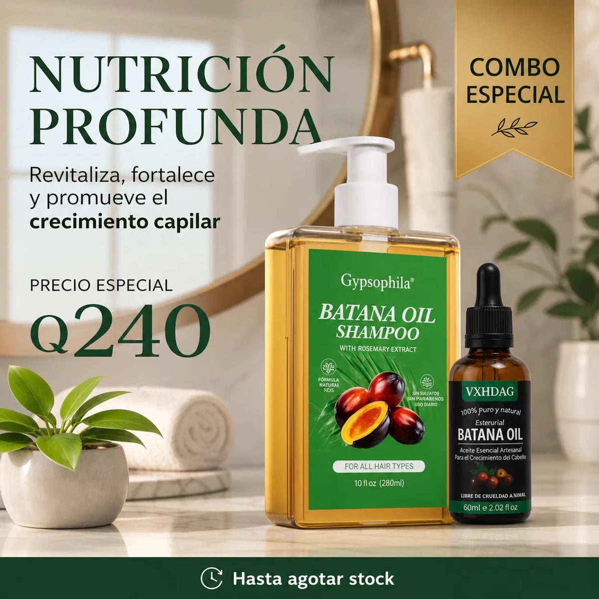 Apovecha esta oferta Pack Shampoo de Batana 350ml + Aceite de Batana 35ml🧴🌿