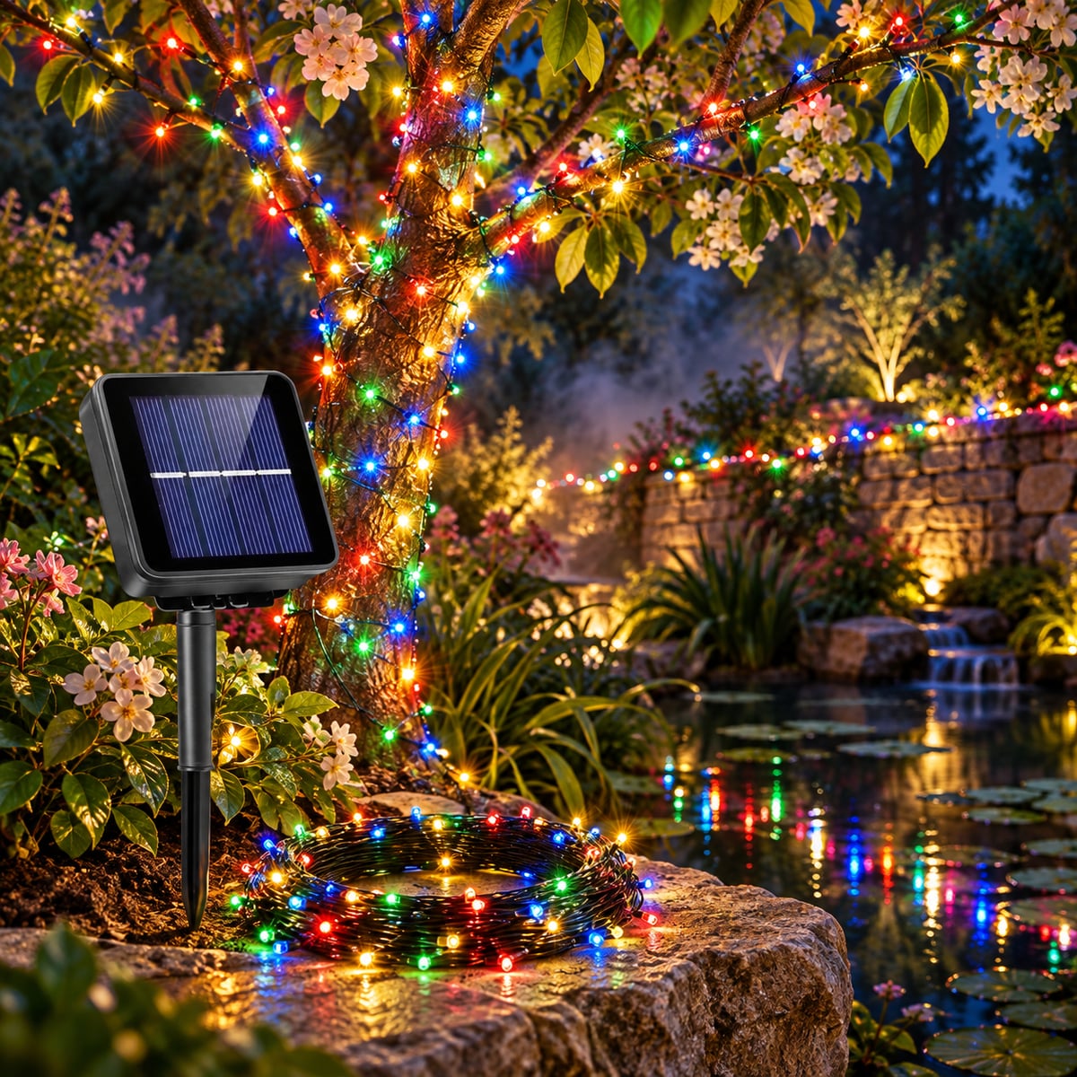 🎄✨  LUCES NAVIDEÑAS CON PANEL S0LAR