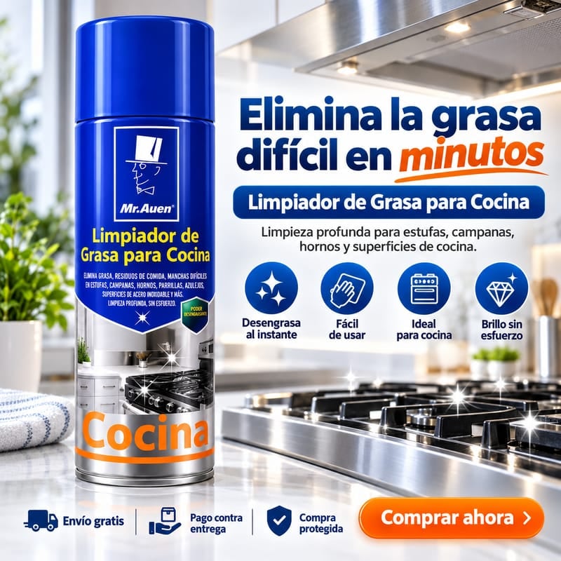 Limpiador de Grasa para Cocina-  Facil y Rapido