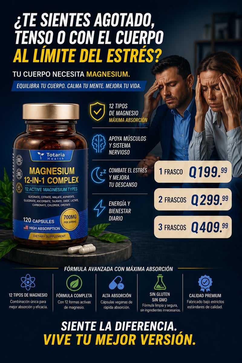 🌙 MAGNESIUM 12 EN 1 COMPLEX | Q199.99! + ENVIO GRATIS 🛻