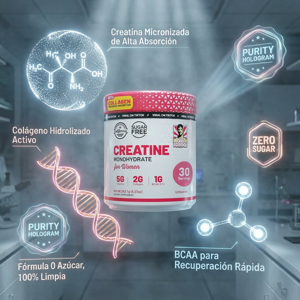 FemmeFit Creatina + Colágeno ORIGINAL PARA MUJERES 🍑 3 EN 1 + ENVIO GRATIS 🎁