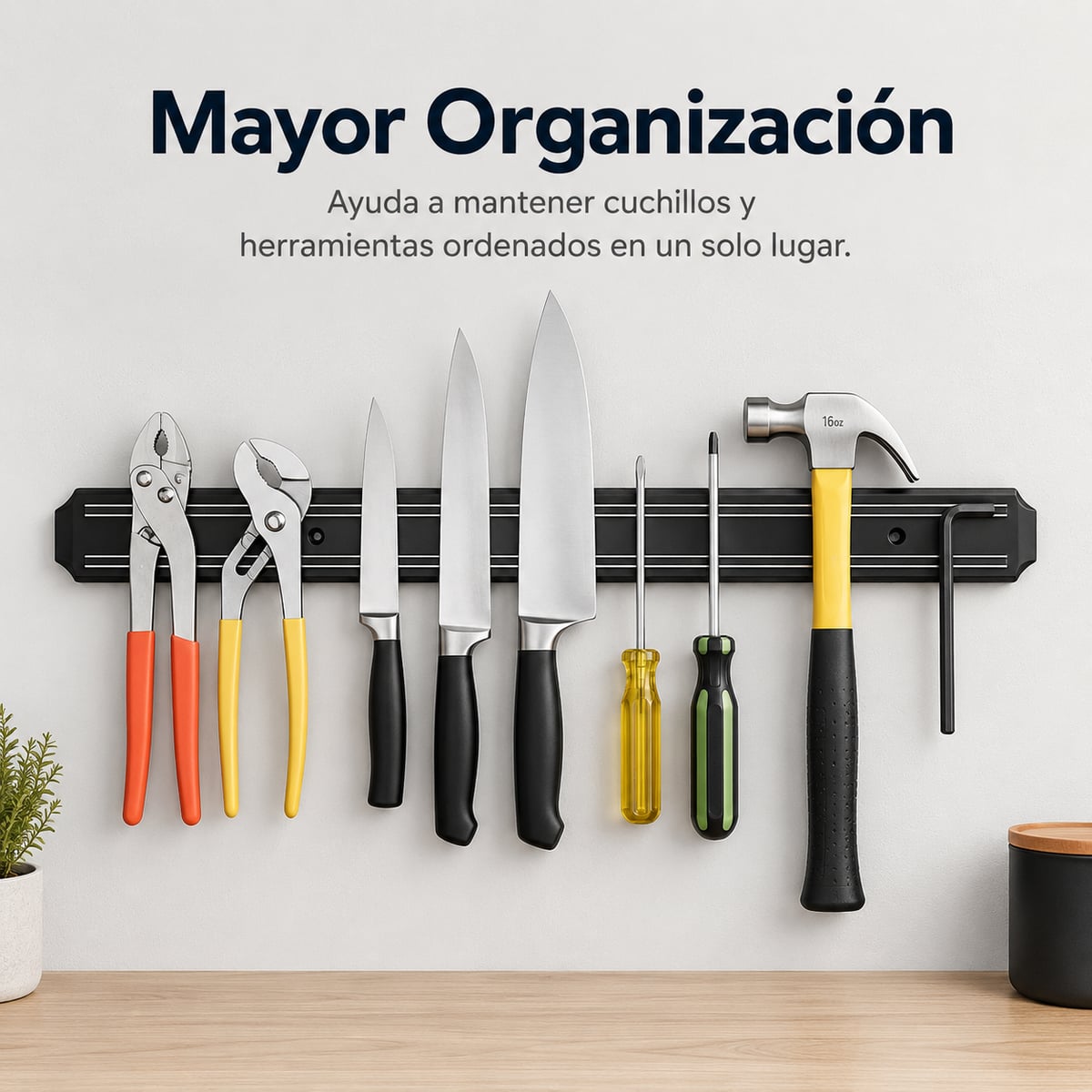 MagnetKitchen Pro – Barra Magnética para Cuchillos 50 cm 