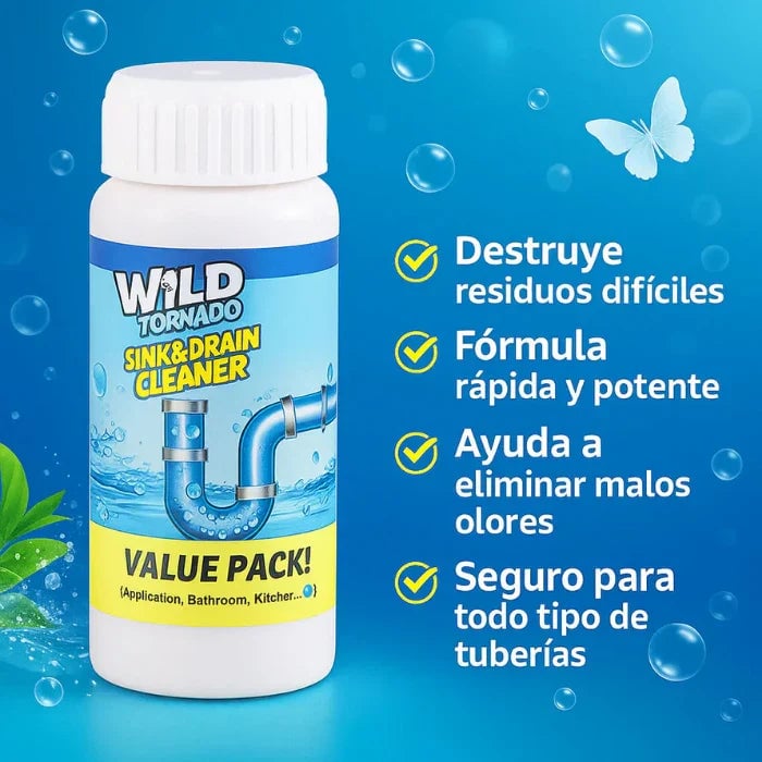 Wild Tornado™ Destapador y Limpiador de Cañerías Profesional-3X1 + Q240+ envio gratis