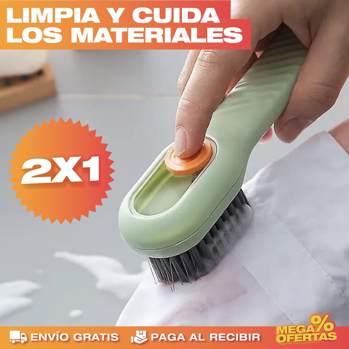 Cepillo Multifuncional – Limpia Cada Rincón Difícil Sin Esfuerzo · 3x1