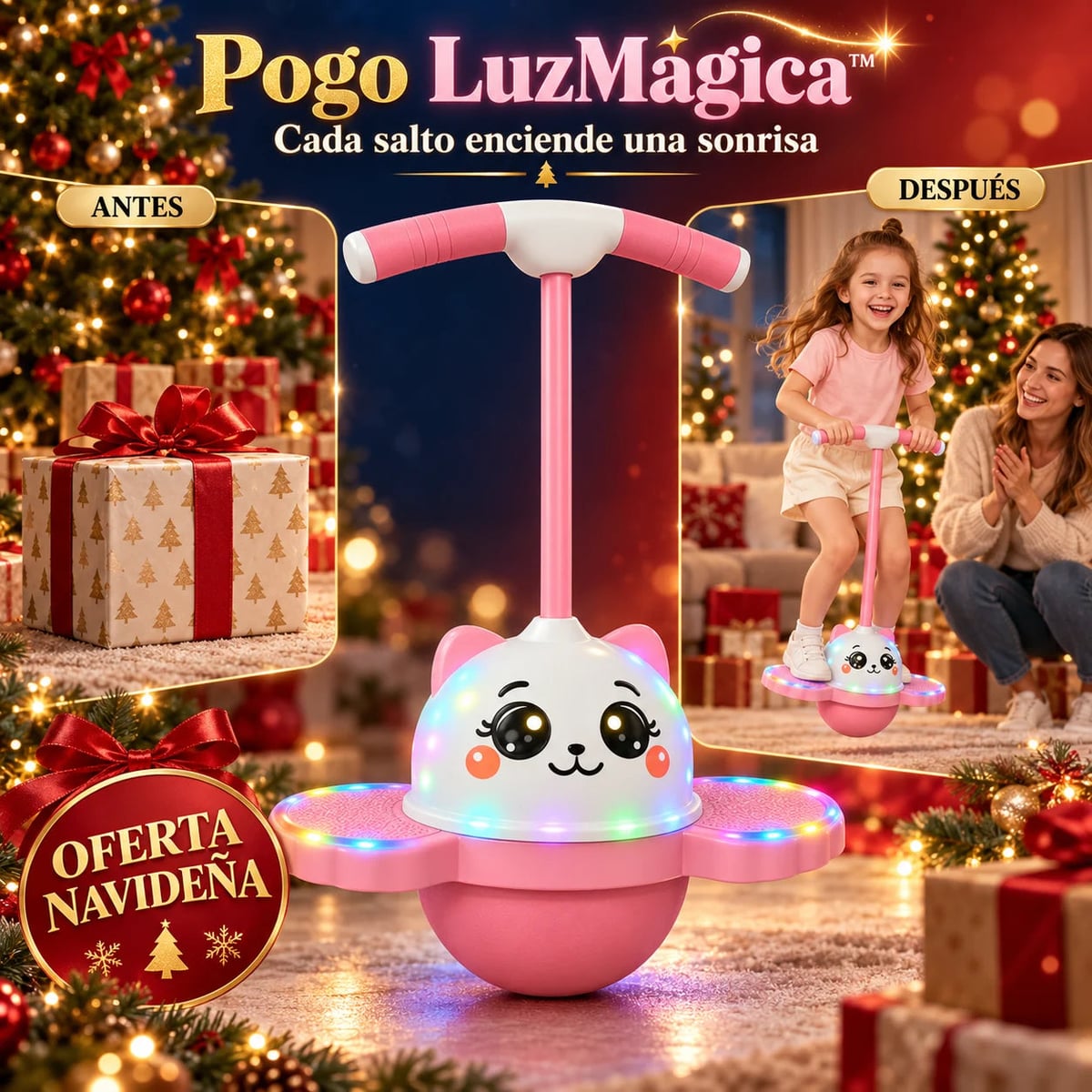 Pogo LuzMágica™ - El regalo que convierte cada salto en diversión con luces.