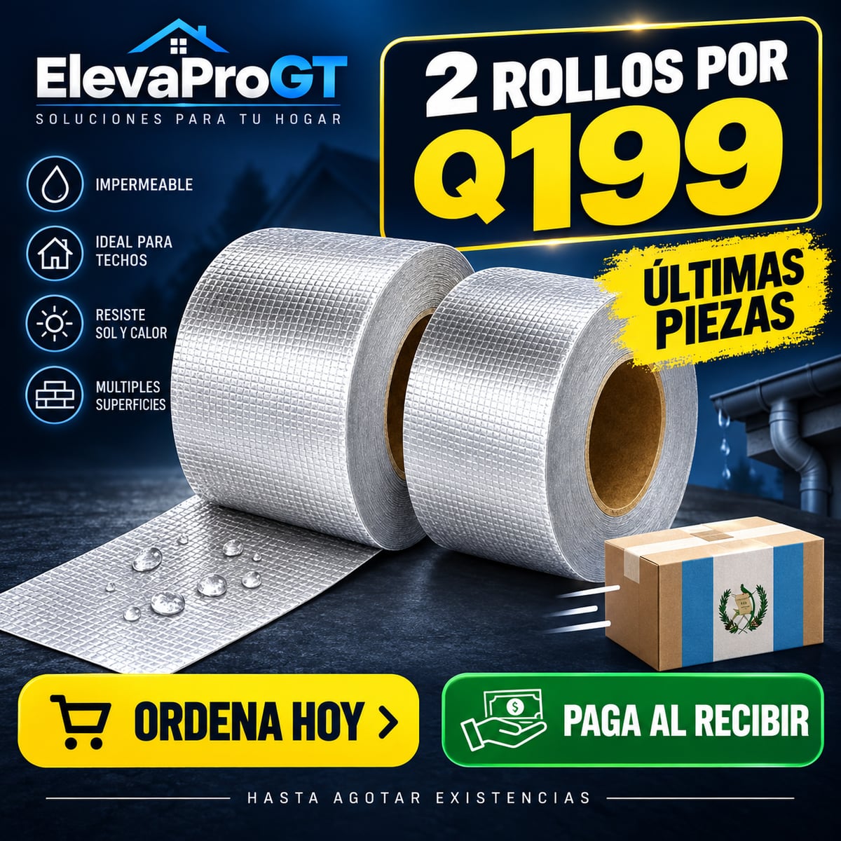 CINTA IMPERMEABLE DE ALUMINIO 2×1