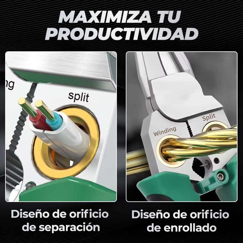 Alicate Multifuncional 8 en 1 Corta, pela y ajusta cables en segundos 🔧