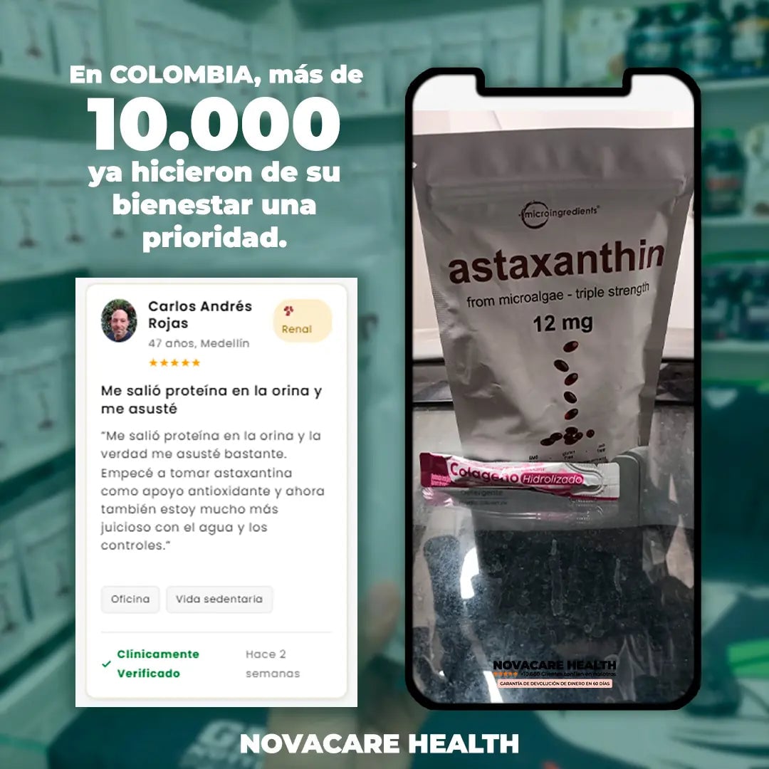 ASTAXANTHIN® 120 SOFTGELS 💊 | Fórmula de longevidad avanzada para tus riñones, ojos y piel 🍃