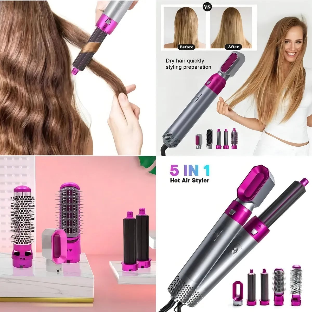 💇♀️CEPILLO SECADOR PARA EL CABELLO 5 EN 1
