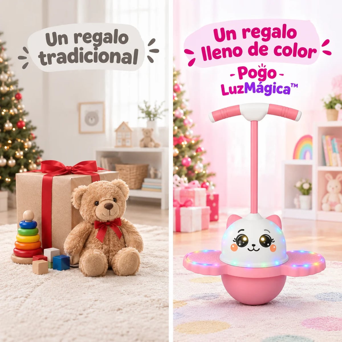 Pogo LuzMágica™ - El regalo que convierte cada salto en diversión con luces.