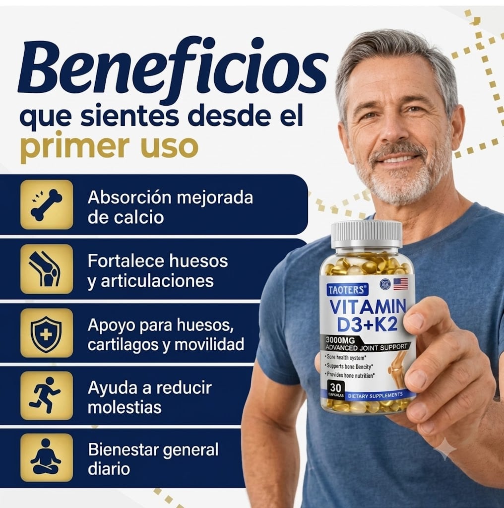 VIT D3+K2 - MÁS MOVILIDAD Y SOPORTE PARA TUS HUESOS