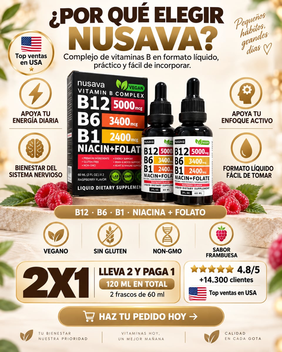 Complejo de Vitamina B — B12 + B6 + B1 120ml