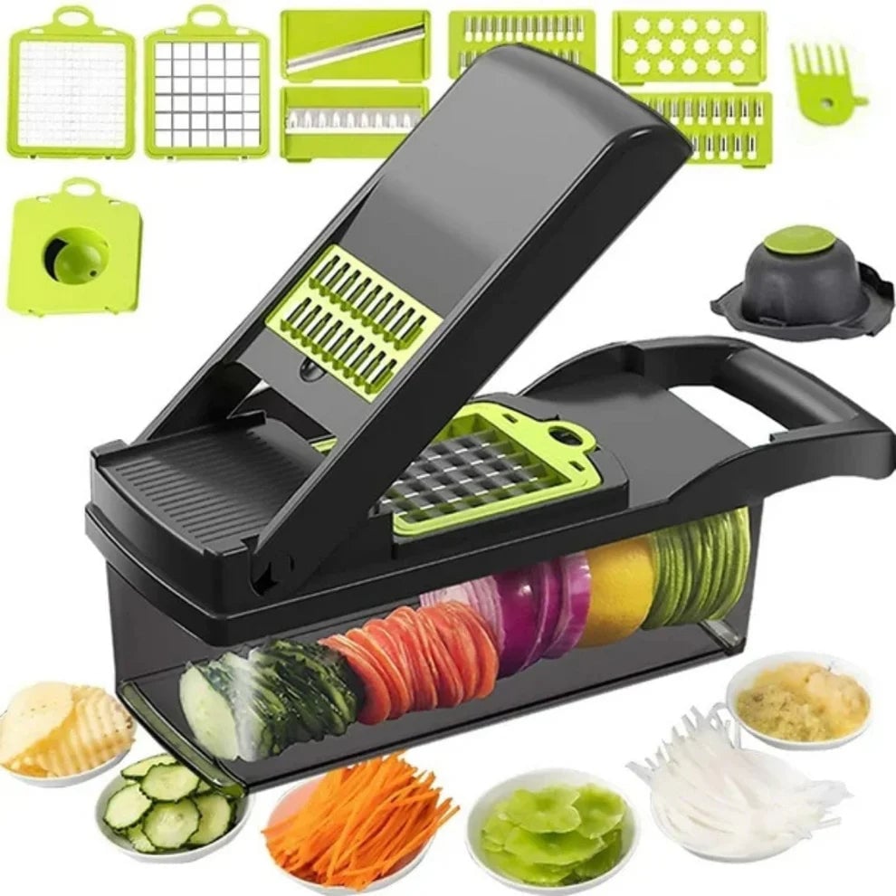 🔥Cortador Multifuncional: Picador de Verduras Múltiples + ENVÍO GRATIS 🚚