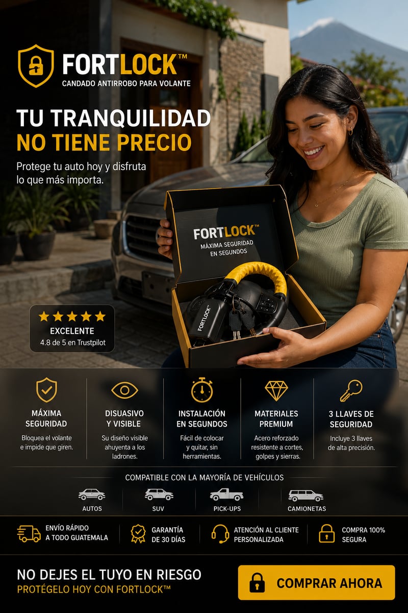 FORTLOCK™ | El candado antirrobo que protege tu vehículo en segundos +Envio gratis🚚