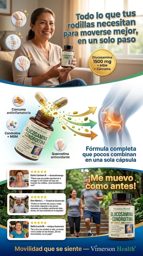 Fórmula que apoya la movilidad articular - Glucosamina Condroitina MSM + D 1800 mg