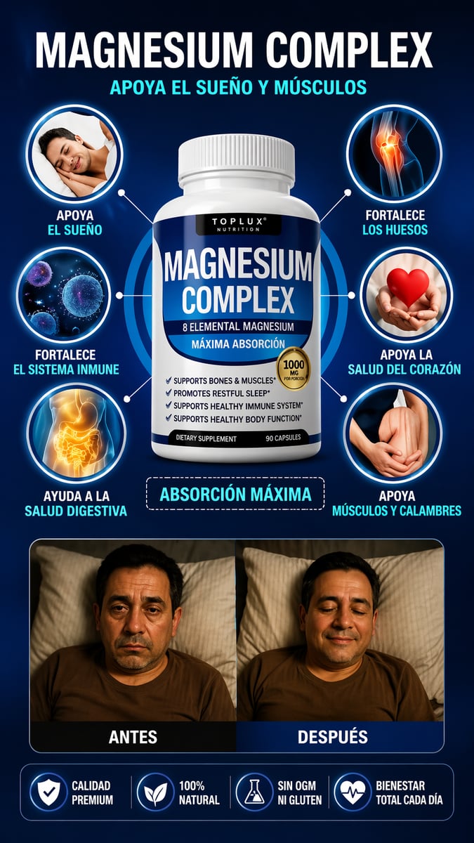 Magnesium Complex®– Sueño profundo y recuperación total sin estrés🎁