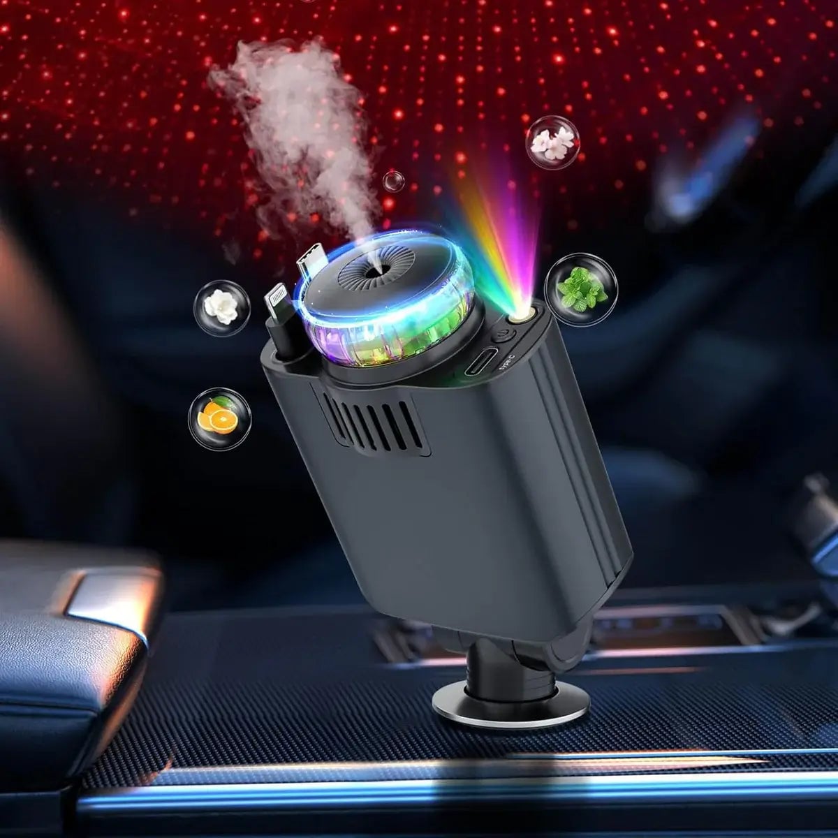 AromaVolt™ Pro 5 En 1 Aromaterapia y cielo estrellado para tu auto + ENVIO GRATIS 🎁
