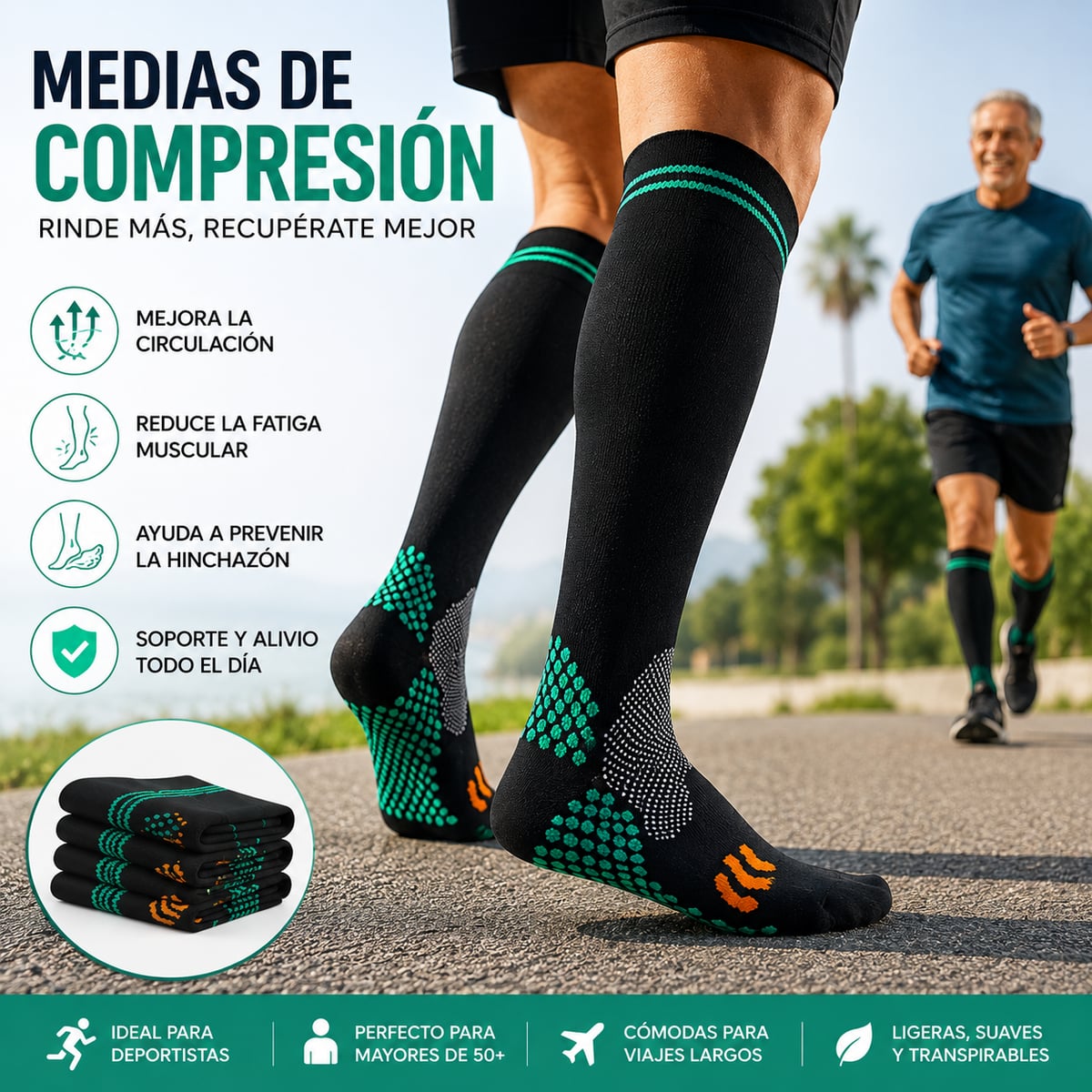 CALCETIN LARGO DE COMPRESION