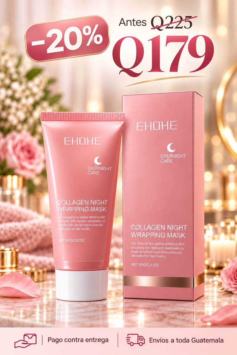 Mascarilla Nocturna de Colágeno 🌙✨ | Dale a tu Piel la Rutina Perfecta💎💧