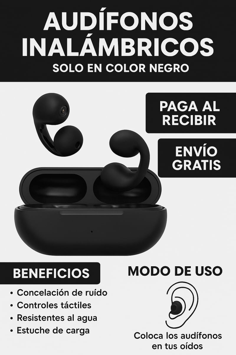 Auriculares Anticaída-impermeables-inalámbricos TWS Bluetooth