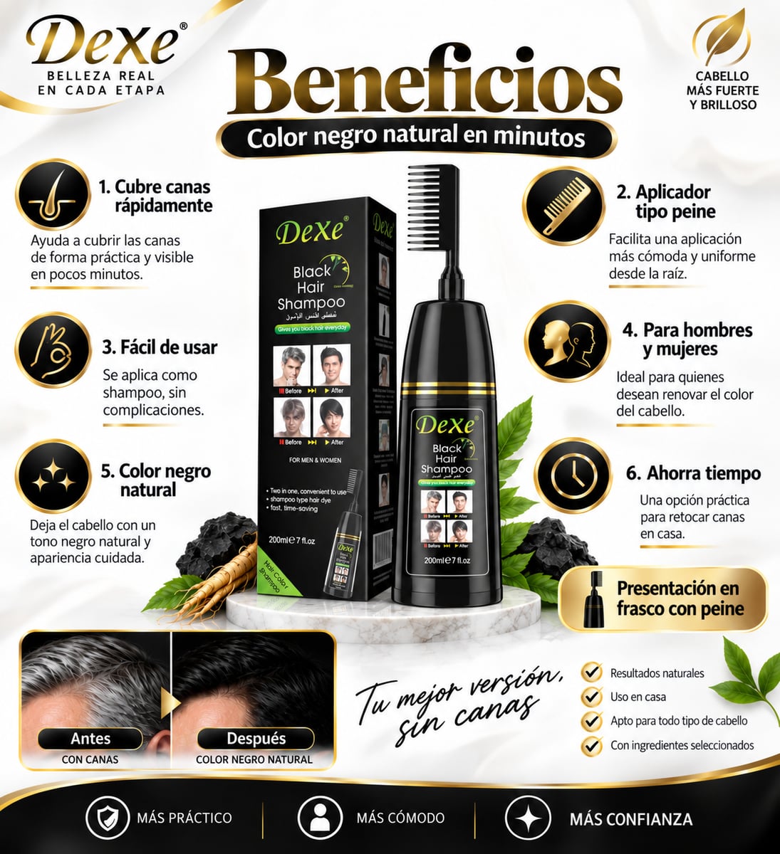 Shampoo Dexe Cubre Canas