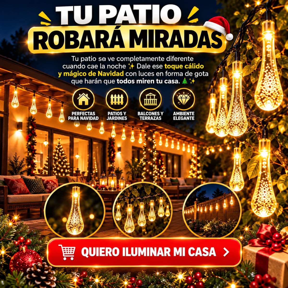 Luces en forma de Gota 4.5 m