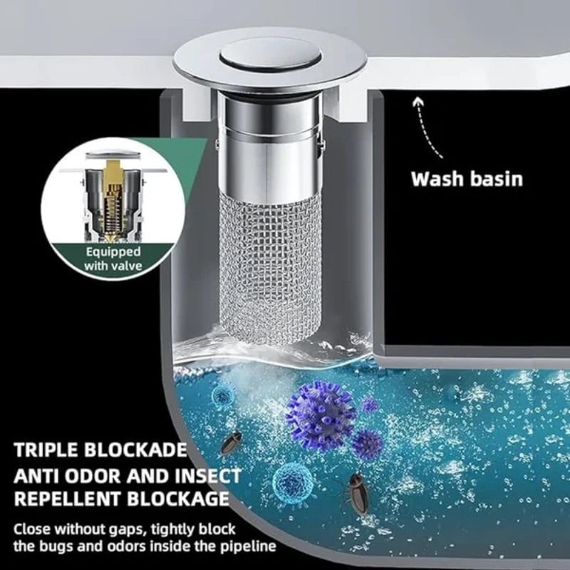 Tapón Filtro de Drenaje para Baño 🧼 + Envío Gratis