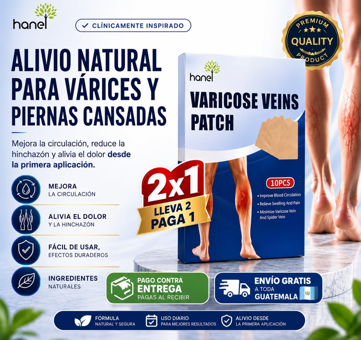 PARCHES PARA LAS VARICES 2x1 | PAGO CONTRA ENTREGA Y ENVÍO GRATIS