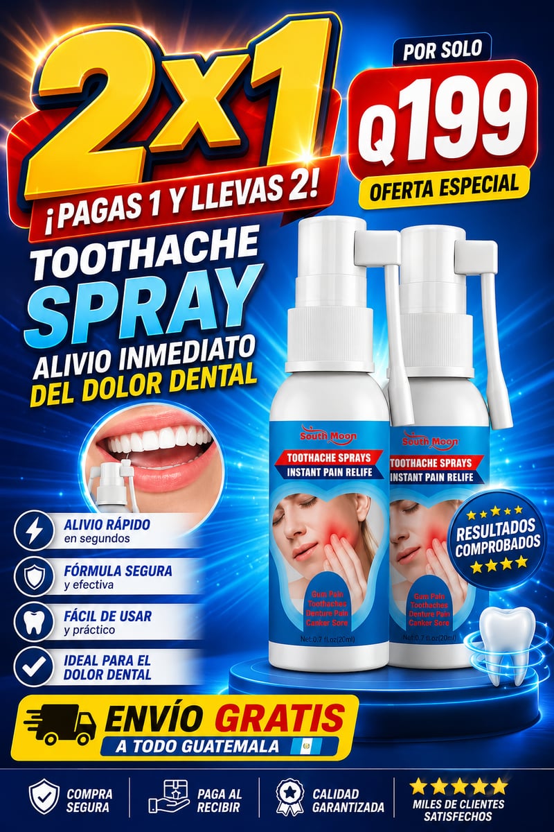 SPRAY BUCAL / ALIVIO RAPIDO PARA EL DOLOR DENTAL Y ENCIAS🦷 lleva 2x1+ ENVIO GRATIS