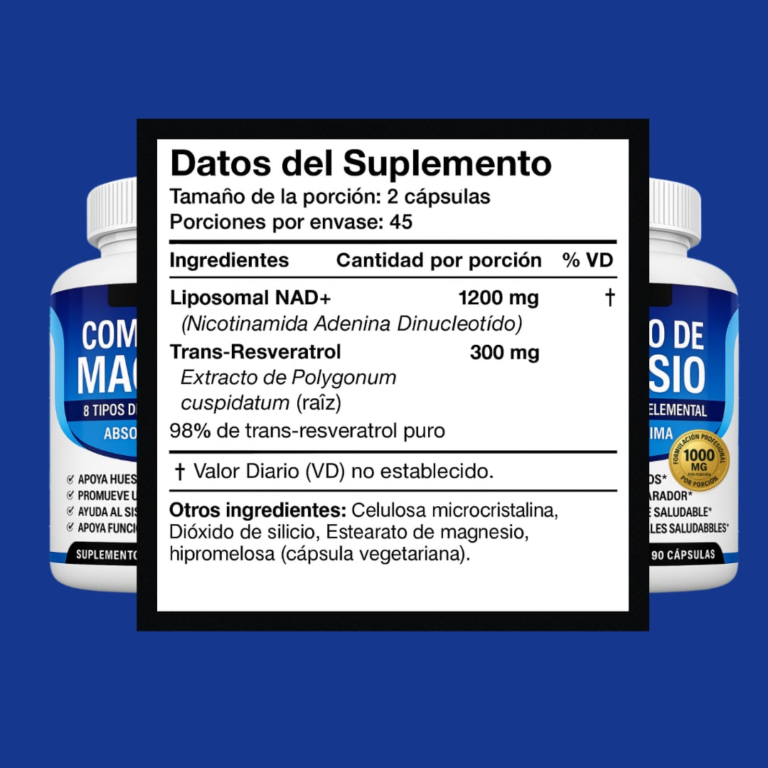 Magnesio complex 8 formas – Energía, Relajación y Recuperación + Envio Gratis
