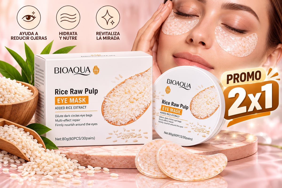 🔥🌾 Mascarilla de Arroz para Ojos🌾💖 Cuida la Zona de tus Ojos con el Poder del Arroz ✨ENVIO GRATIS. PROMO 2X1