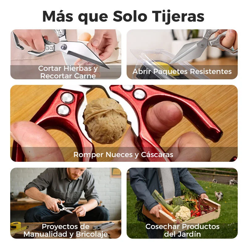Tijeras de cocina multifuncionales para uso intensivo