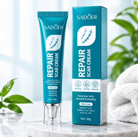 Renova Skin crema para reparación de cicatrices y queloides con apariencia más uniforme y saludable