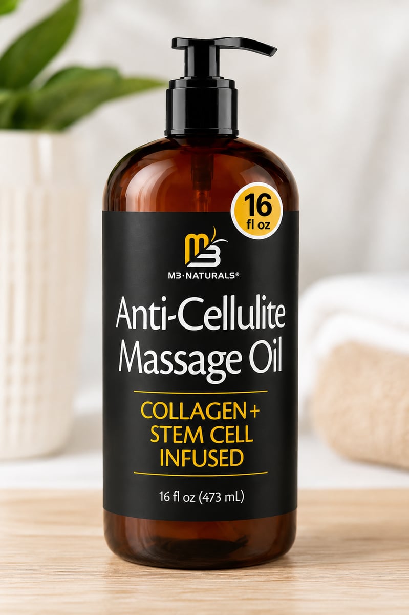 🌿 Anti-Cellulite Oil™ | Aceite con Colágeno y Células Madre 473ml