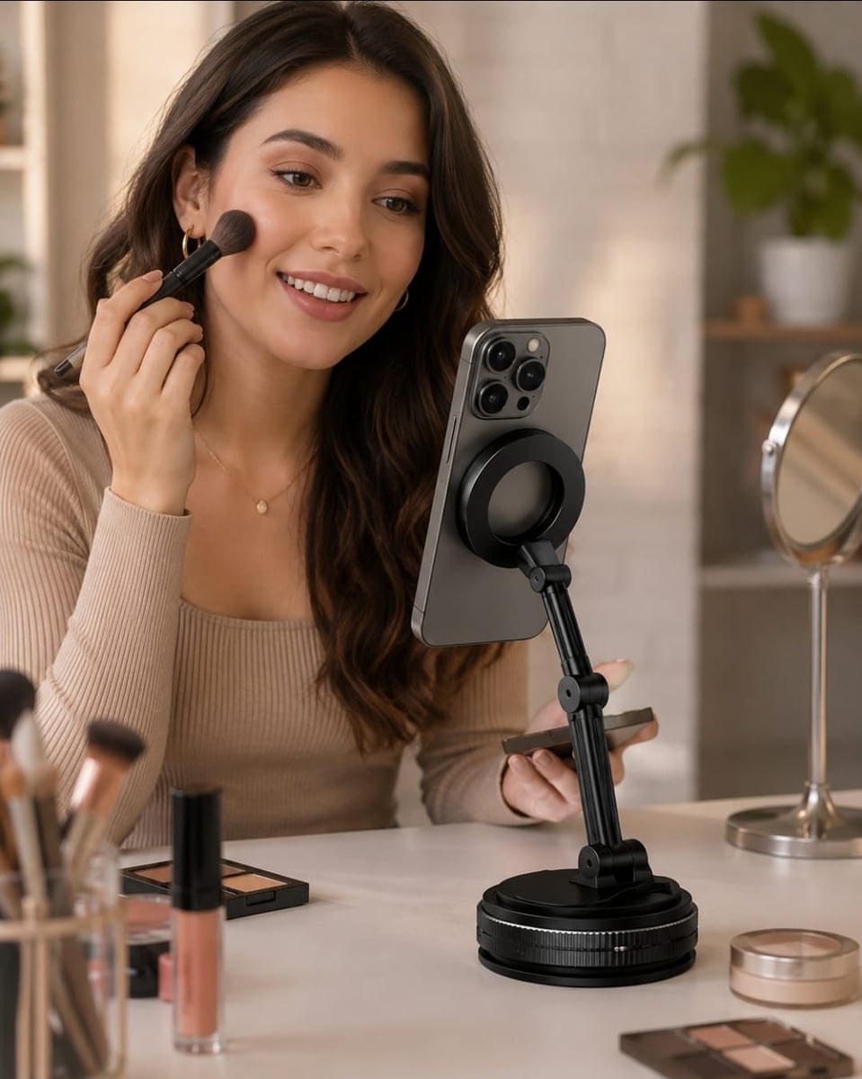 Soporte para celular Magnético 360° con Succión al Vacío