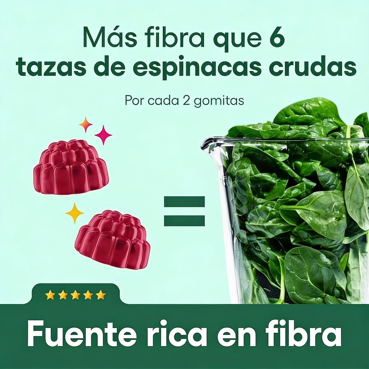 Fiber Gummies Prebióticas (Pack de 60 Gomitas)