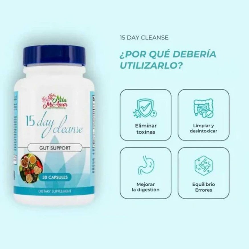 15 DAY CLEANSE APOYO INTESTINAL + ENVIO GRATIS