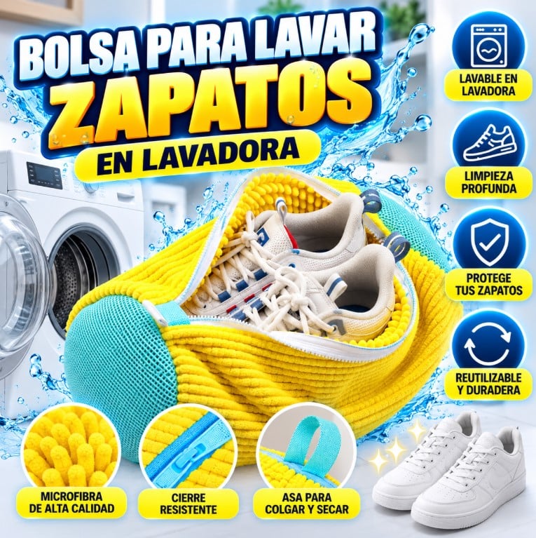 Bolsa Mágica para Lavar Zapatos | Limpieza Fácil y Protección 360°