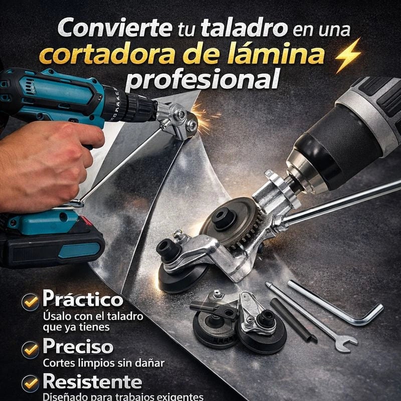 CUTTERPRO™ adaptador de corte de metal para taladro (NO INCLUYE EL TALADRO)