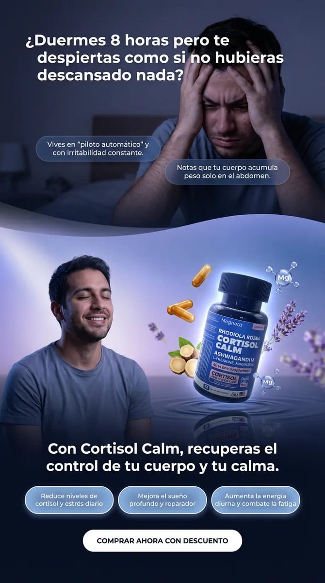 CORTISOL CALM – Suplemento para el Estrés, el Sueño y la Energía