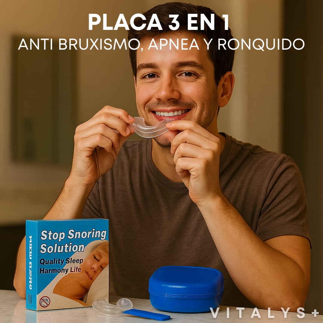 PLACA 3 EN 1 - ANTI: Bruxismo, Apnea Y Ronquido