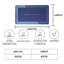 ALFOMBRA PARA BAÑO SUAVE, SEGURA Y SECADO RAPIDO + ENVIO GRATIS