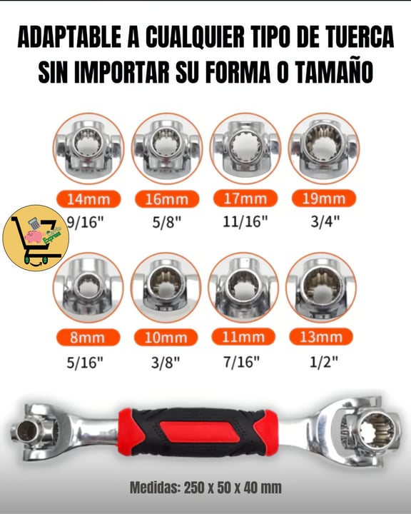 2x1 Power-Max™️ ORIGINAL LLAVE INGLESA MULTIUSOS 48 EN 1
