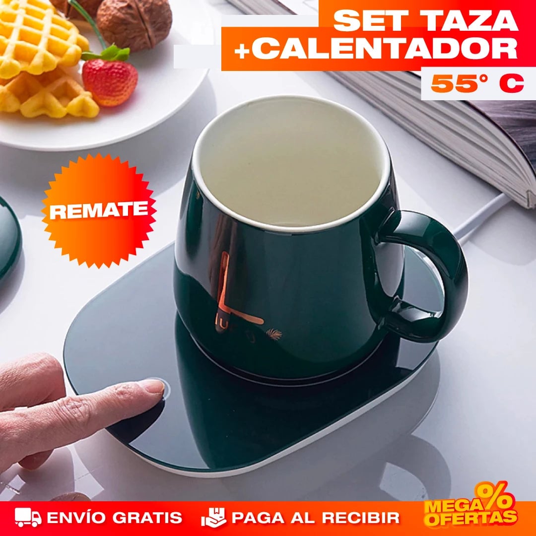 Set Taza Calentador de Lujo
