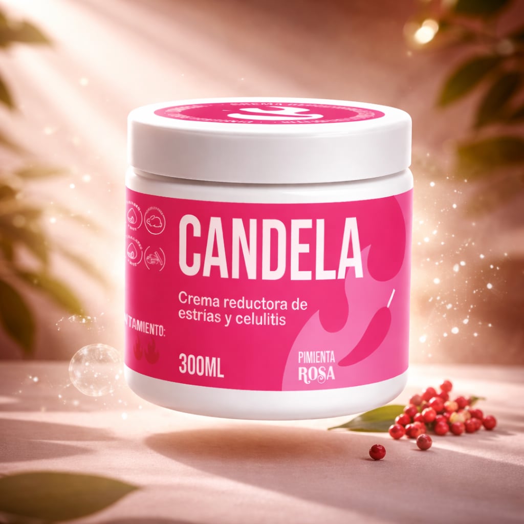 CANDELA Crema Pimienta Rosa | Celulitis | Crema para Glúteos | Eliminador de Celulitis para Piernas | Crema para Estrías - 300 Grs + ENVIO GRATIS